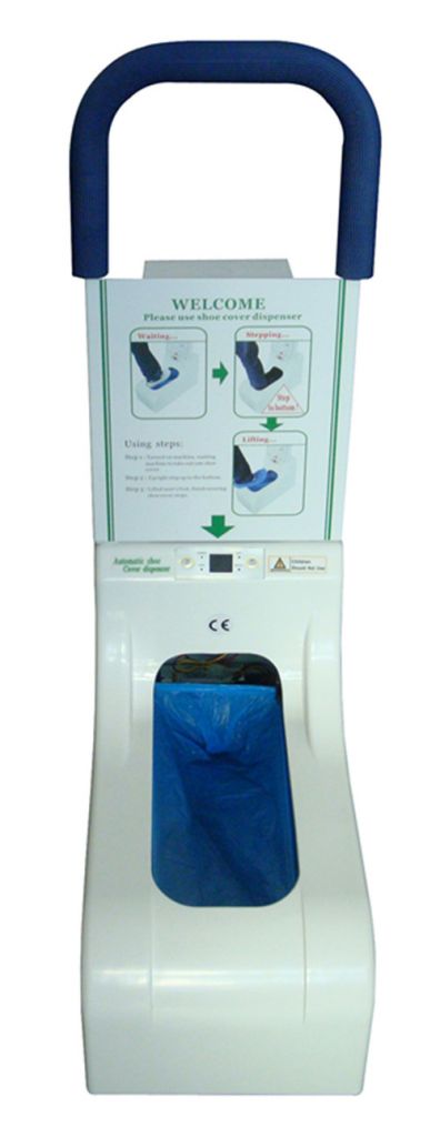 Automatic shoe cover dispenser