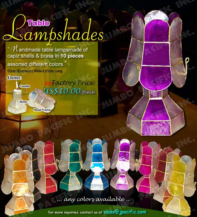 Capiz Table Lamps