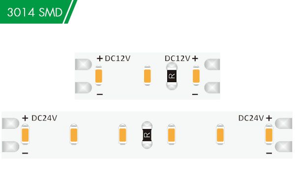 DC12/24V 3014 120LED 8mm White Strip light