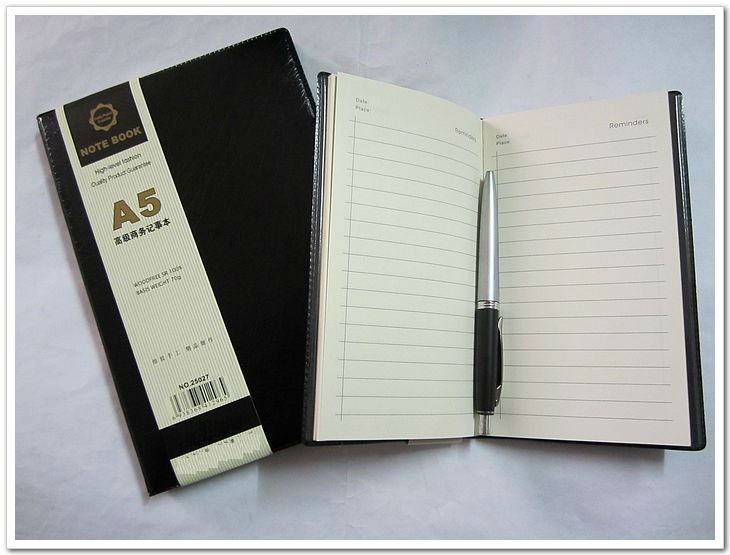 Notebook set pvc leather material adopted