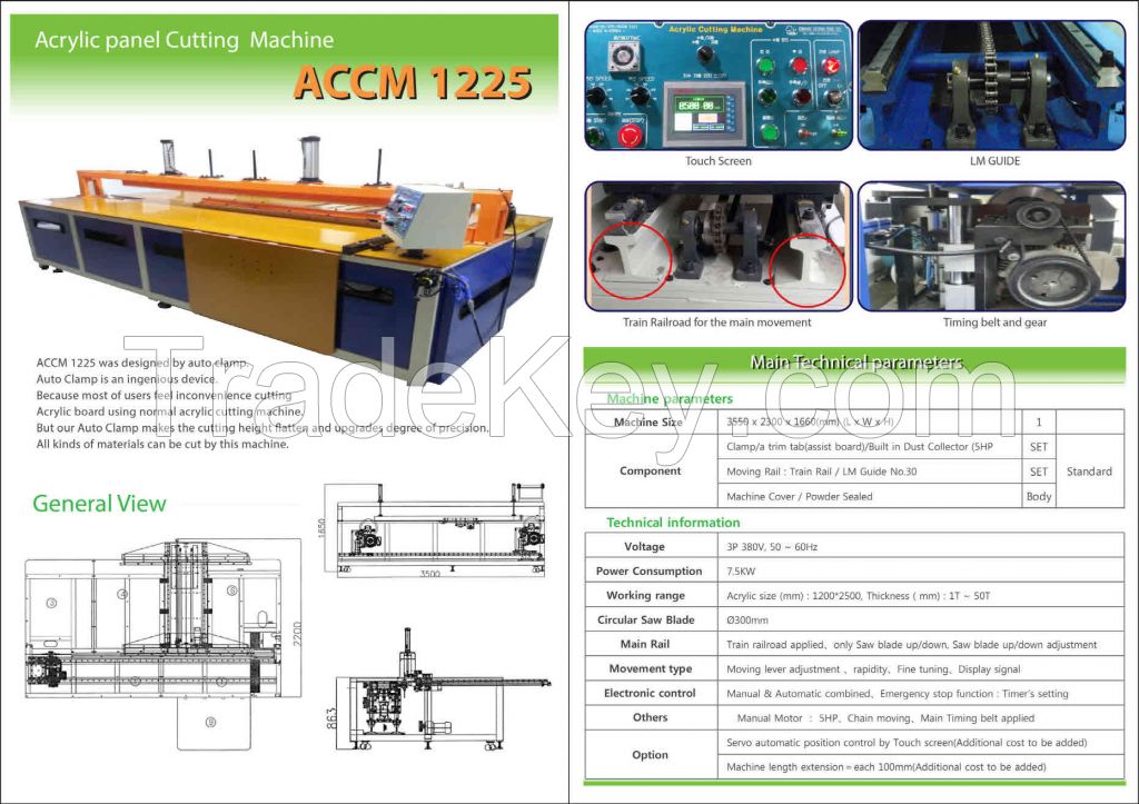 Acryl cutting machine Made in Korea