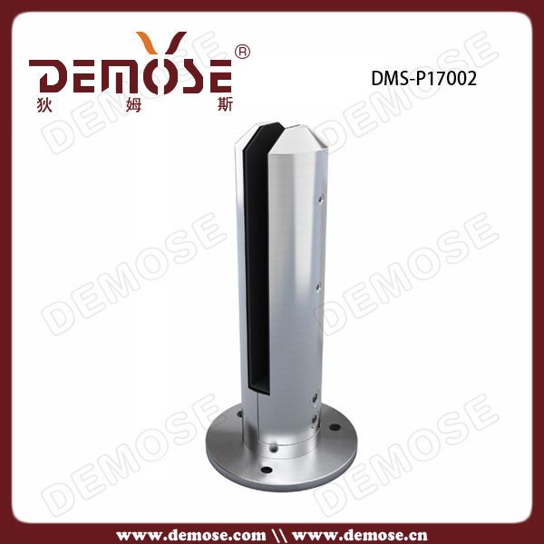 metal spigot for frameless glass panel