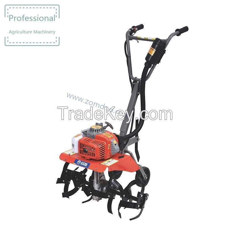 Mini Tiller Walking Till with 63cc engine 2-stroke Garden Cultivator