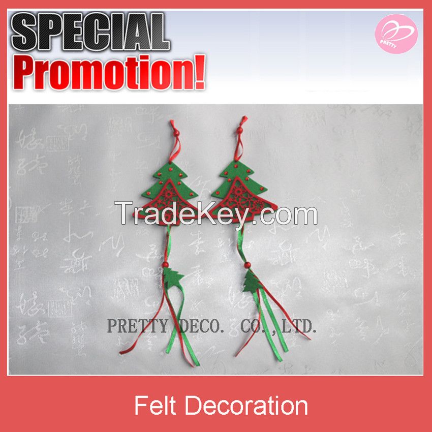 Christmas tree shaped felt wholesale decorations