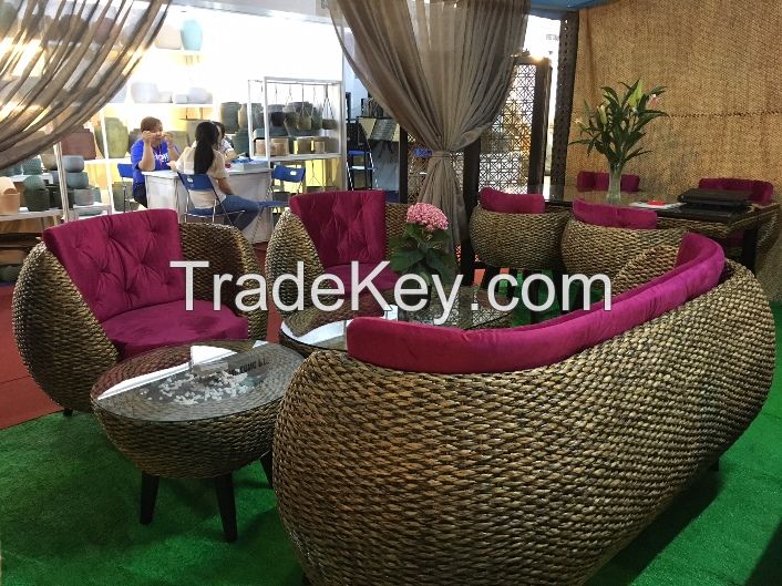 Water hyacinth sofa set - indoor furniture