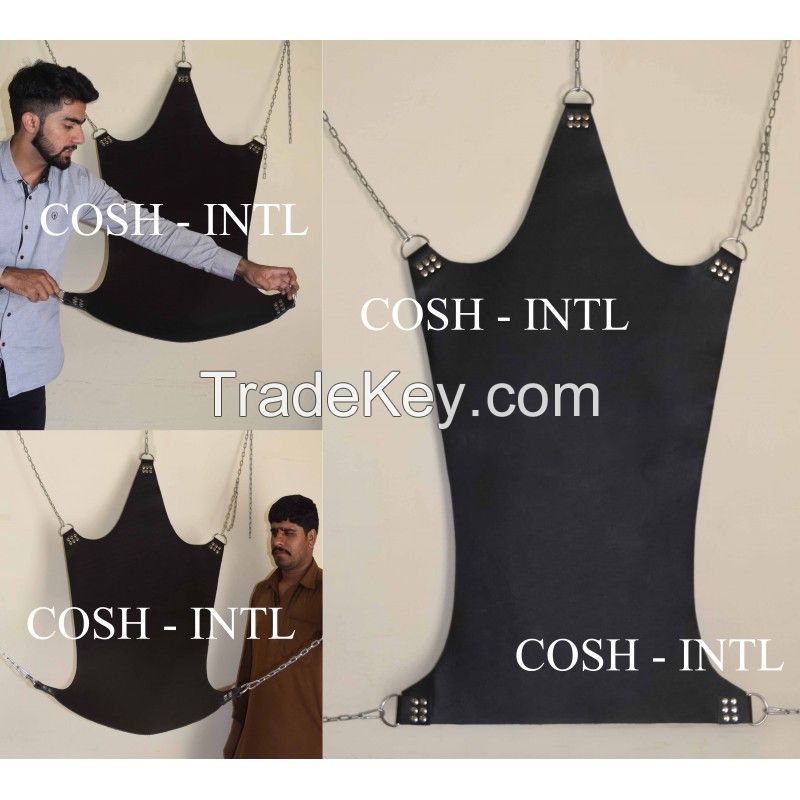 Black Leather Sex Swing Slings V1