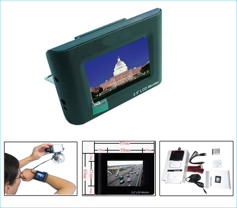 Sell 2.5 Inch Portable CCTV Testing Monitor with Wrist Strap