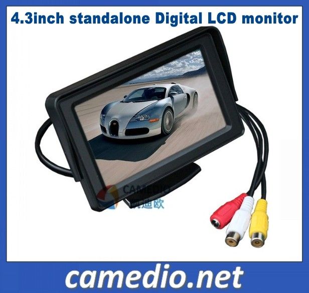 Super 4.3inch digital car rearview  monitor with 2 video inputs