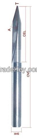 Sell One Straight Flute Flat Bottom Engraving Tools