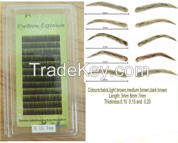 Faux Mink Eyebrow Extetions Mixed Length 5mm-8mm Factory Price Wholesale!