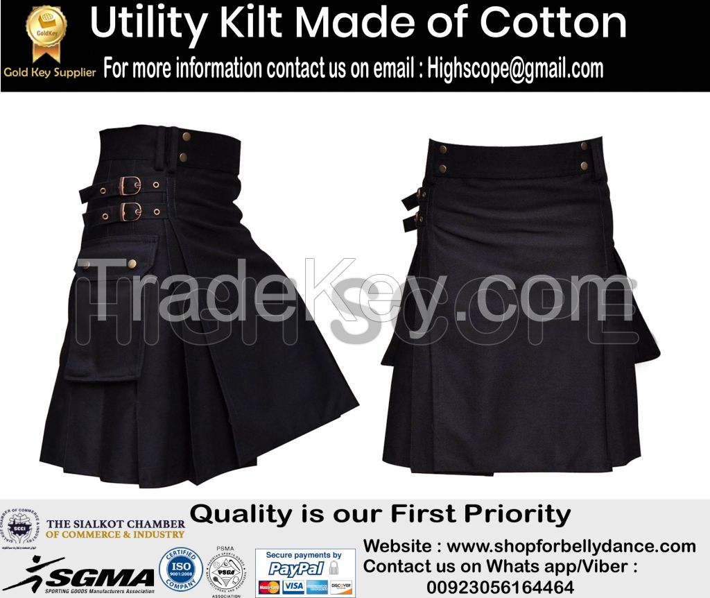 Utility Kilt  Made Of Cotton All size/color  are available