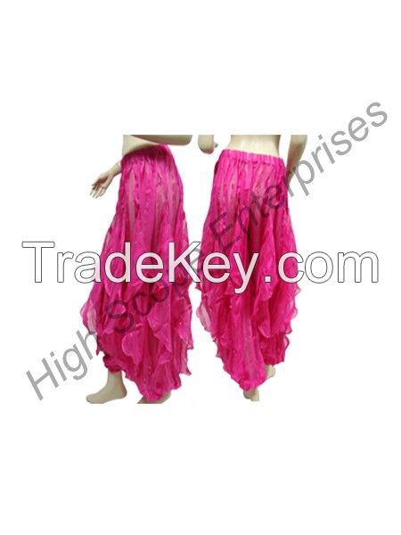 Belly Dance Women wave Harm Pant made satin Polyester