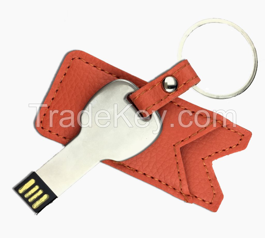 Metal key shape usb flash drive