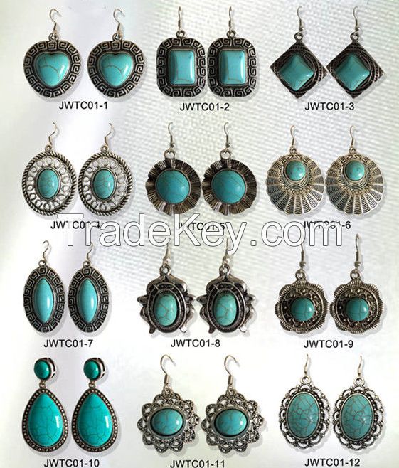 turquoise stone earring