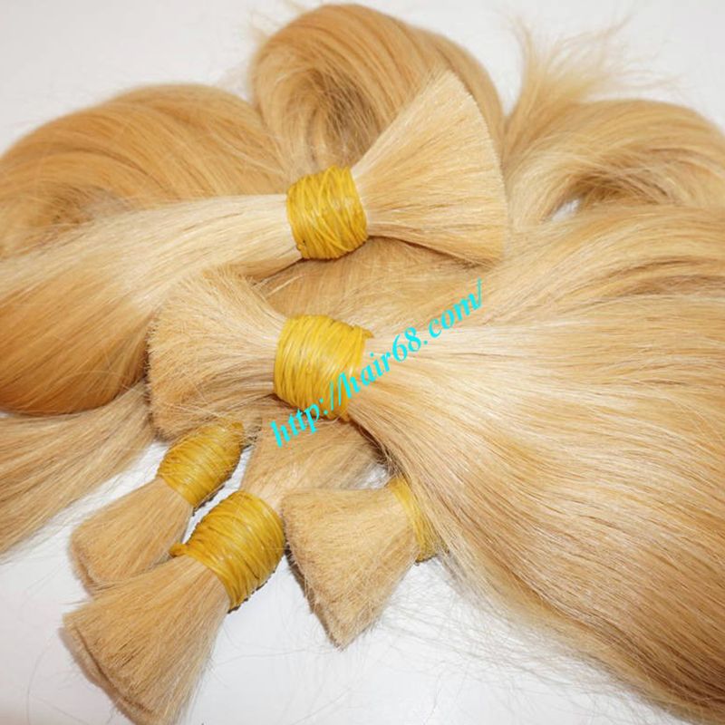 Bulk Straight, wave Blonde natural hair 100g/pcs