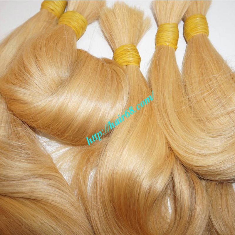 Bulk Straight, wave Blonde virgin hair Full cutile