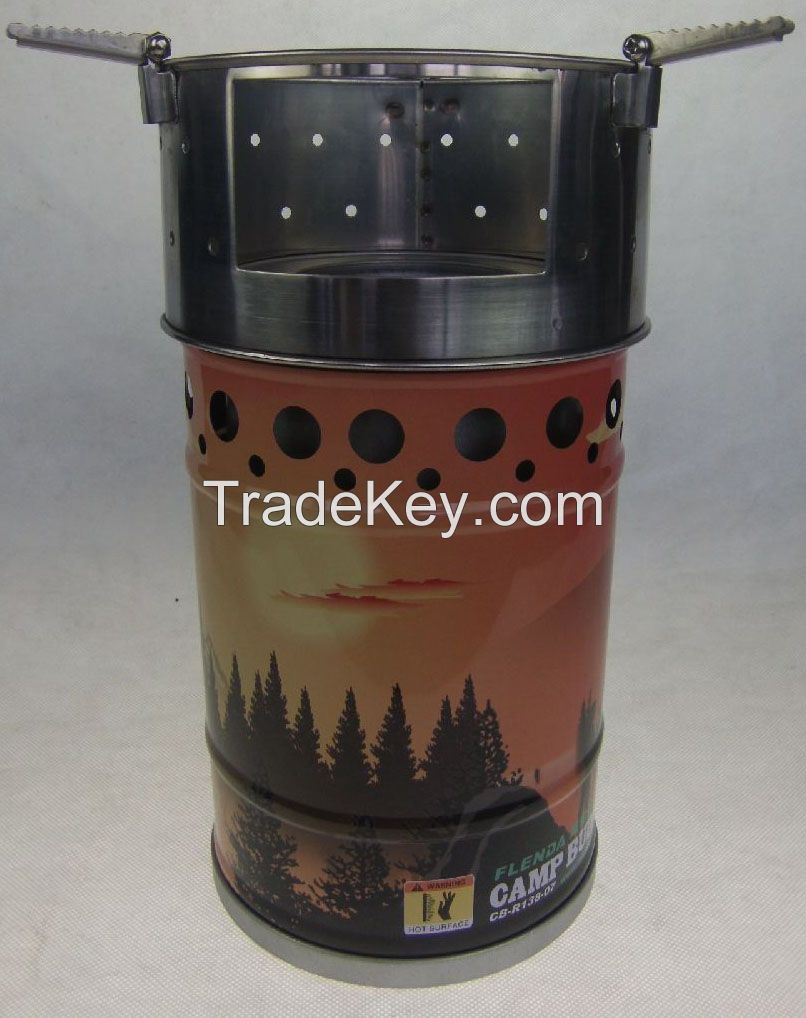 CCTV camp buddy wood pellet biomass mini portable camp stove