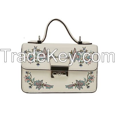 2018 Fashion Cross Body Bag with flower pattern and shoulder strap