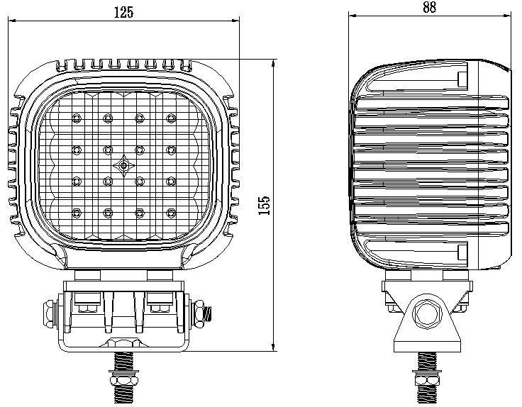 2014 New Product!18w led work lights auto motorcycle truck led working/driving light offroad roof/tail/rear working lihgts