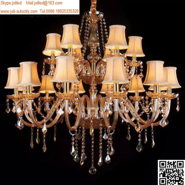 Led k9 crystal candle chandelier Classic decorating LED pendent light Factory Supplier