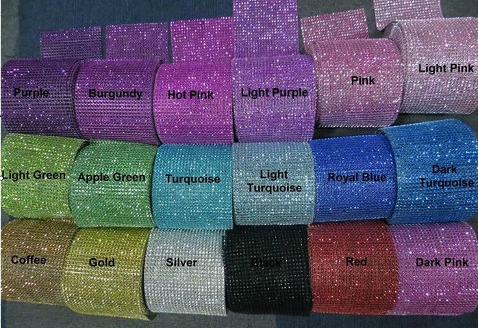 Plastic material hotfix rhinestone mesh