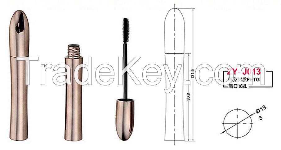 Cosmetic plastic mascara tube