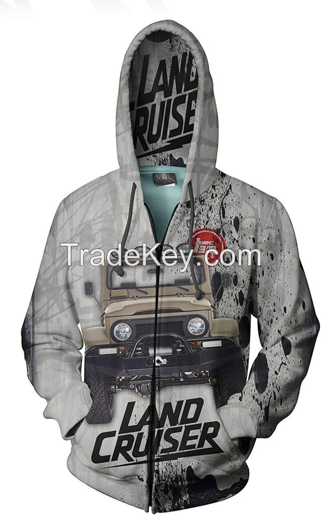 Land Cruiser Men print Sublimation Men Zipper Hoodie