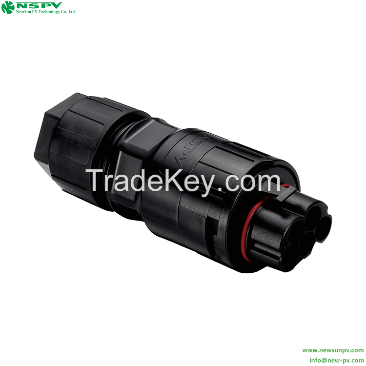 5Pin Waterproof AC Connector Solar 500V Max.50A  AC Wire Connector