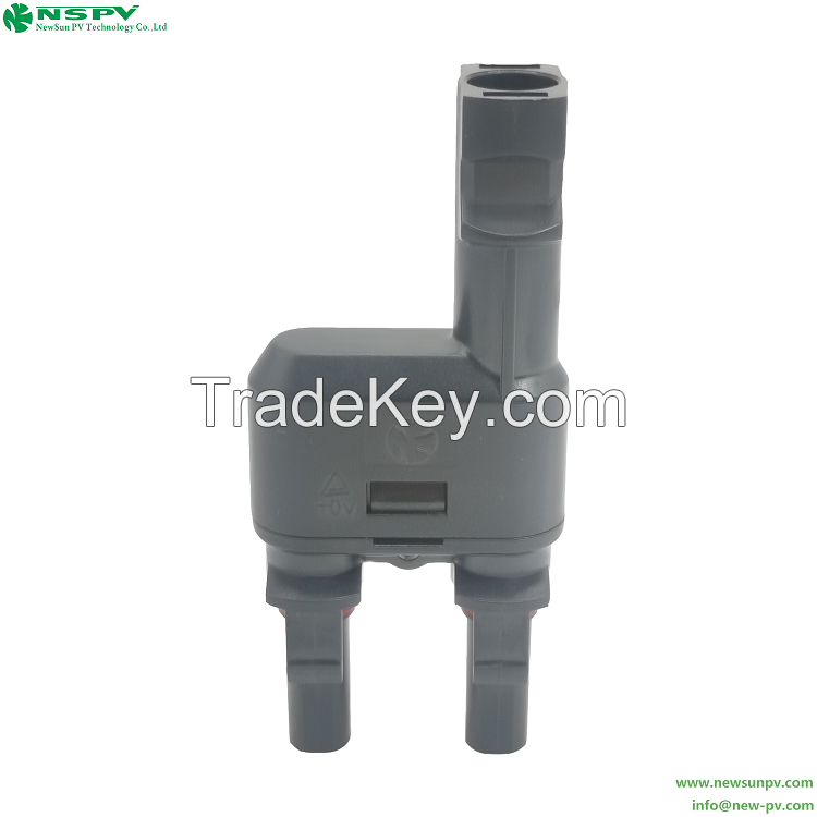 NSPV 2 To 1 Solar Cable Connectors 1000VDC Waterproof Photovoltaic Branch Connectors For Solar Panel Connections