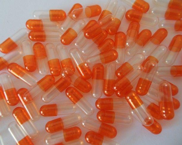 sell HPMC orange/ clear vegetable capsule