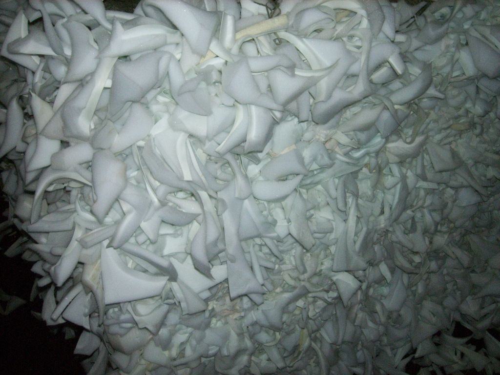 Pure white offcut bra foam scrap