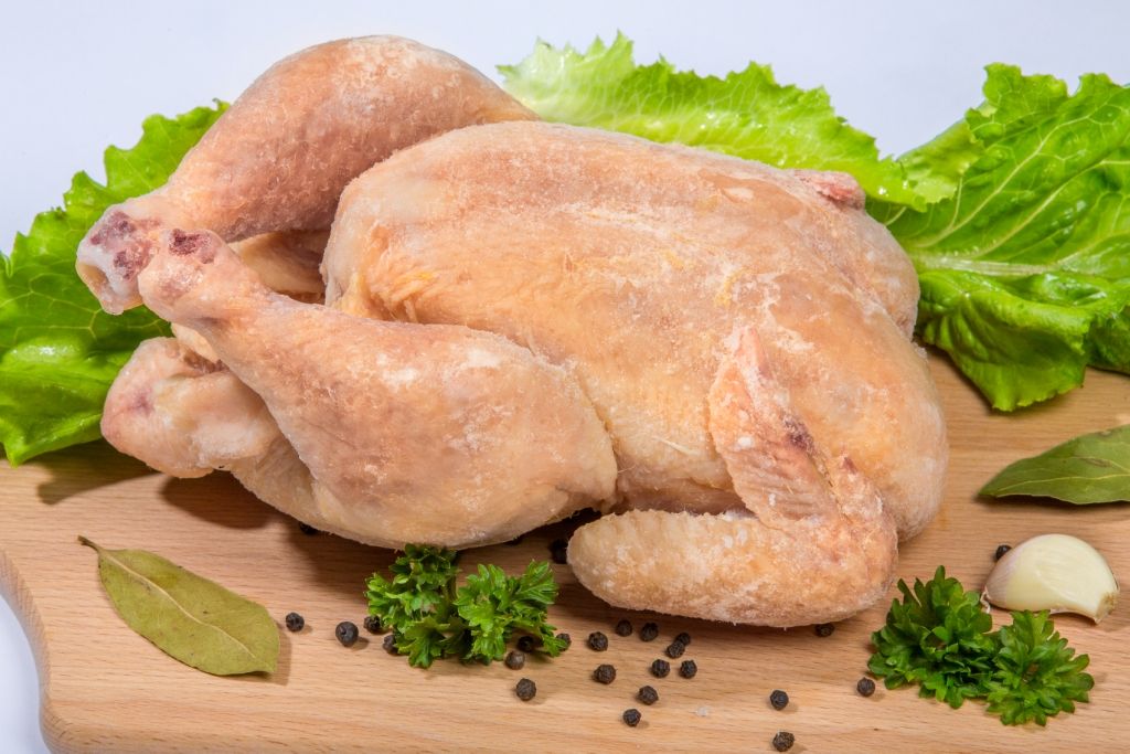 frozen whole chicken