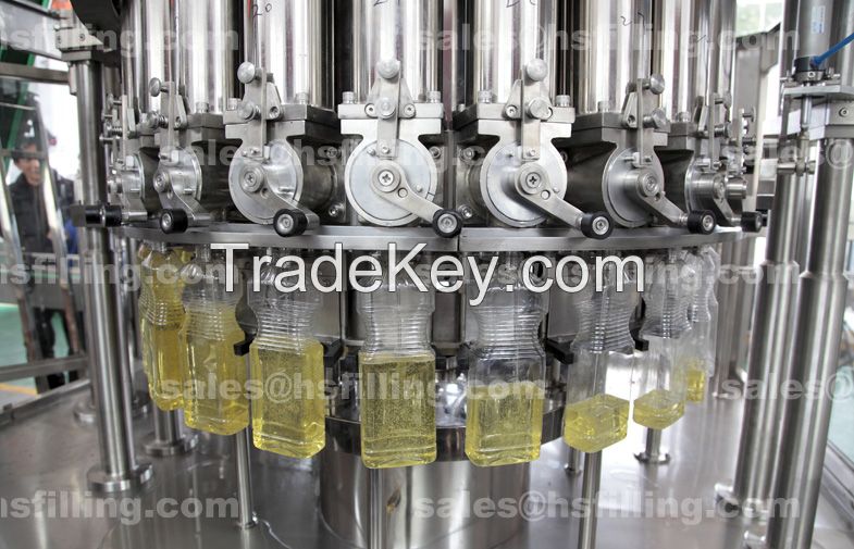 2 in 1 Monoblock plastic bottle bean oil filling machine with cap sealing unit