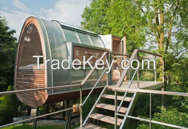 wood sleeping pod Prefabricated Eco-friendly Modern prefab hotel modular capsule outdoor movable office apple cabin pod  apple warehouse container house