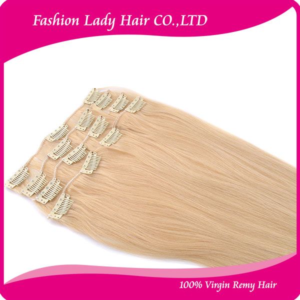 wholesale unprocessed tangle free high quality 100% remy human hair remy clip hair