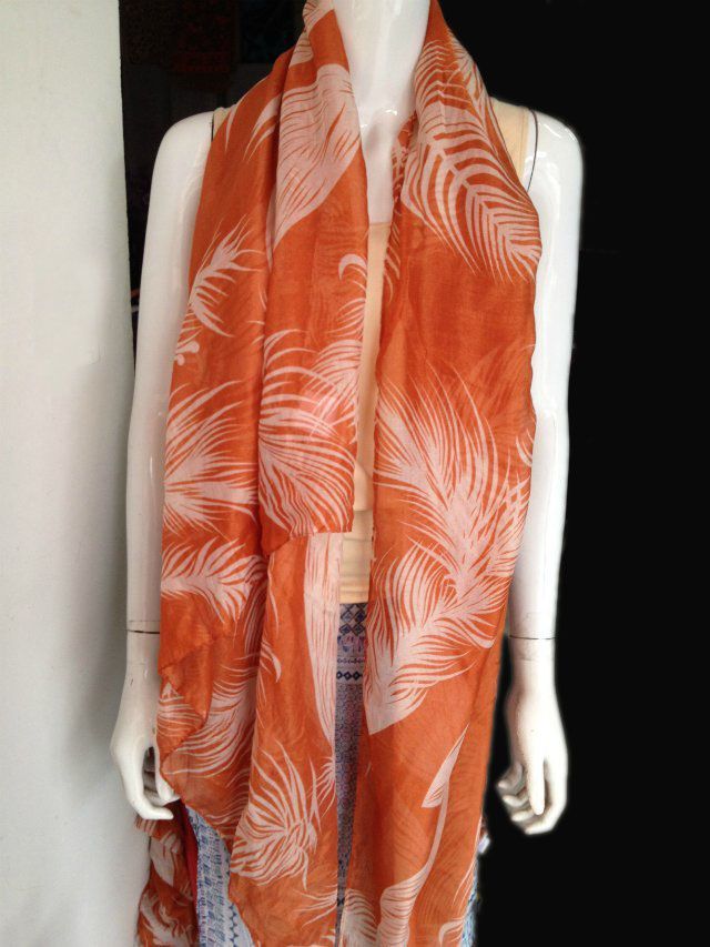 100% floral printed voile scarf in big sale