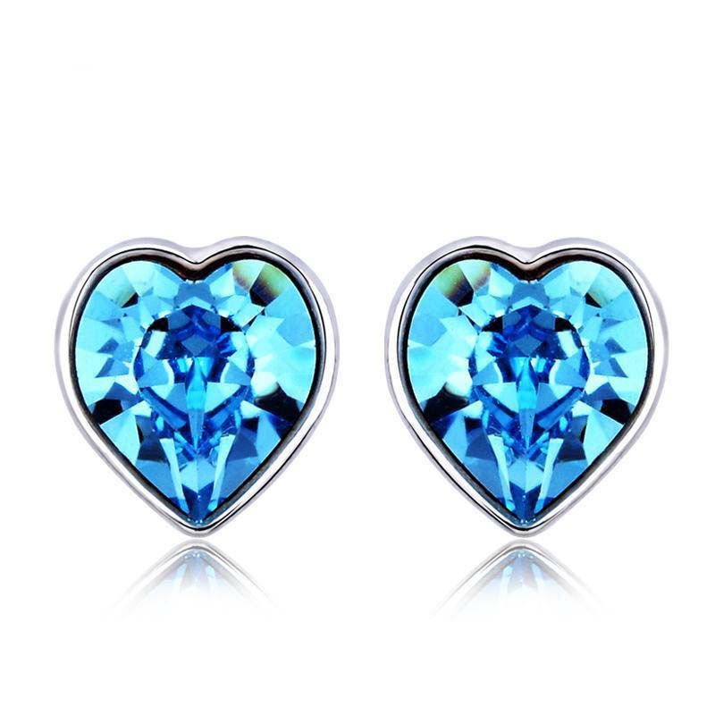 Sell Fashion Crystal Stud Earrings with Rhodium Plating