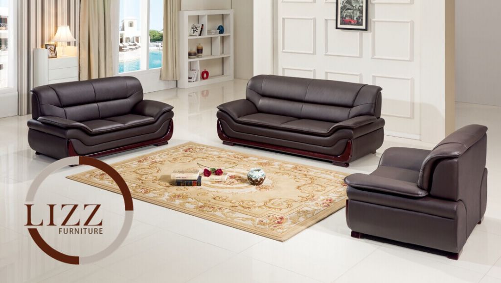 Brown Leather Sofa Set L.PC252