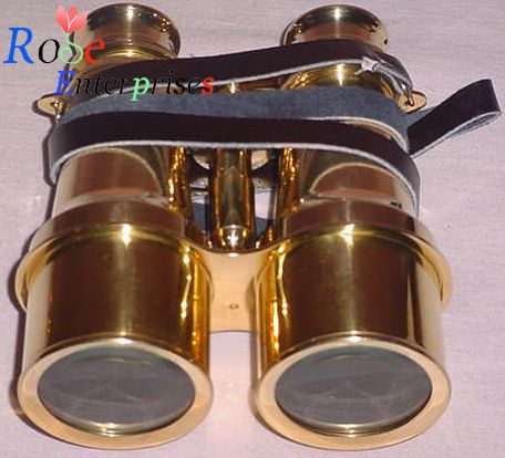 Nautical Brass Binocular with Leather Belt