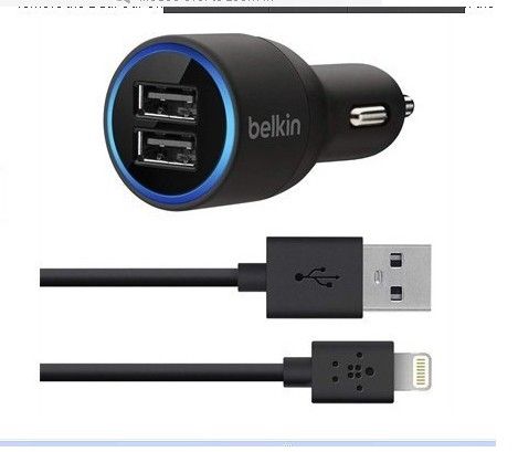 New arrival dual port usb car charger with cable