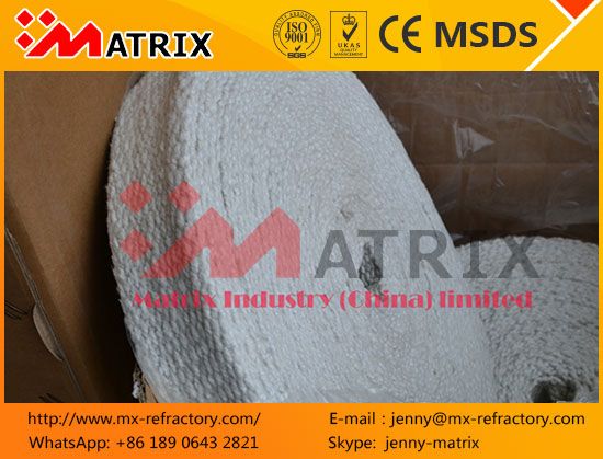 Thermal insulation ceramic fibre tape glass