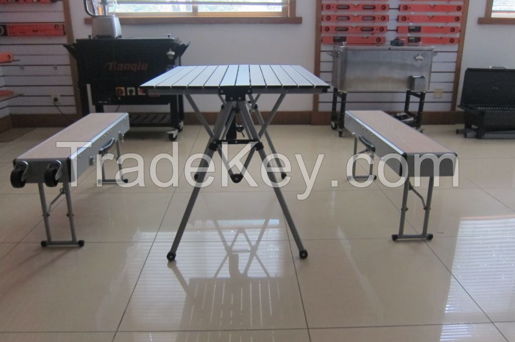 aluminium folding table and chairs