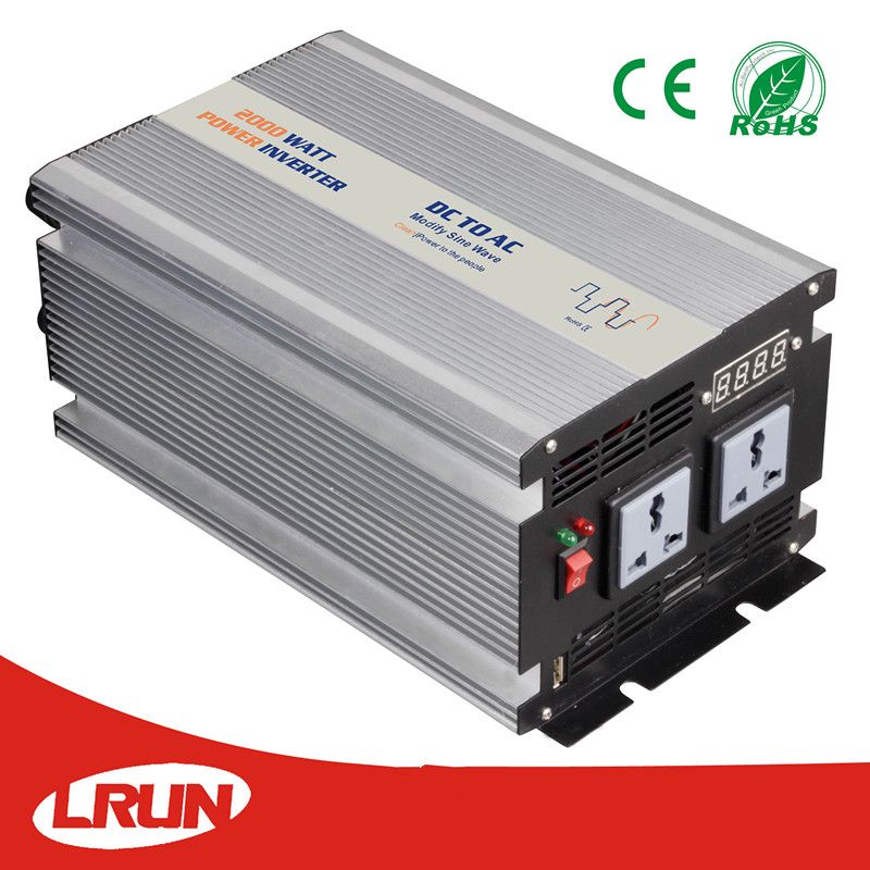 2000W power inverter modified sine wave peak power 4000W dc 12V to ac 110V or 220V USB 5V1.5A