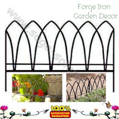 Decorative iron garden fencing