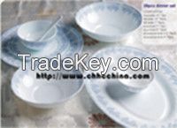 SELL 28PCS OPAL GLASSWARE  DINNER SET