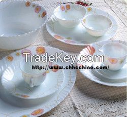 SELL 47PCS OPAL GLASSWARE  DINNER SET