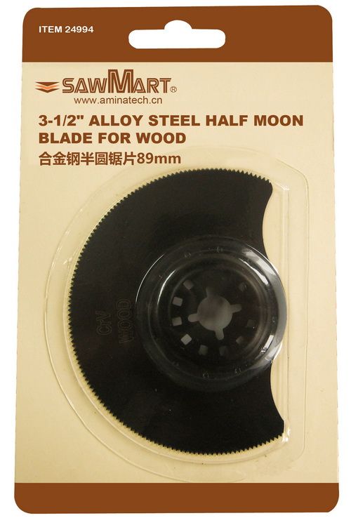 3-1/2 in. High Carbon Steel Multi-Tool Half-Moon Blade For Wood