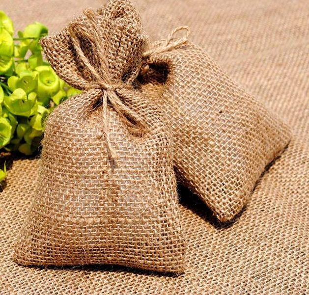 Eco Friendly Jute Burlap Drawstring Gift Bag