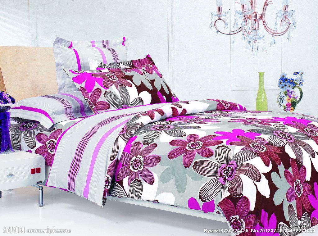 100T-190T Polyester Cotton Pigment Printed Sheet Set