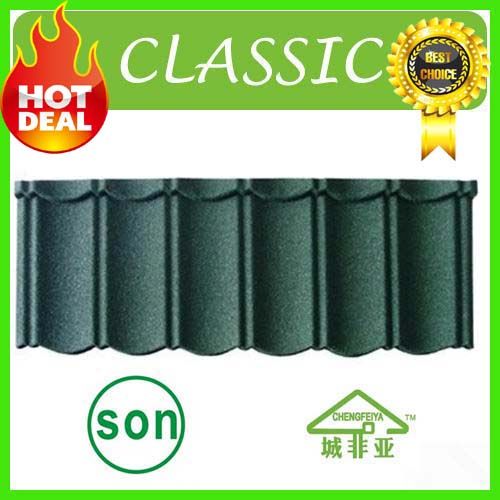 Heat resistent stone coated metal roof